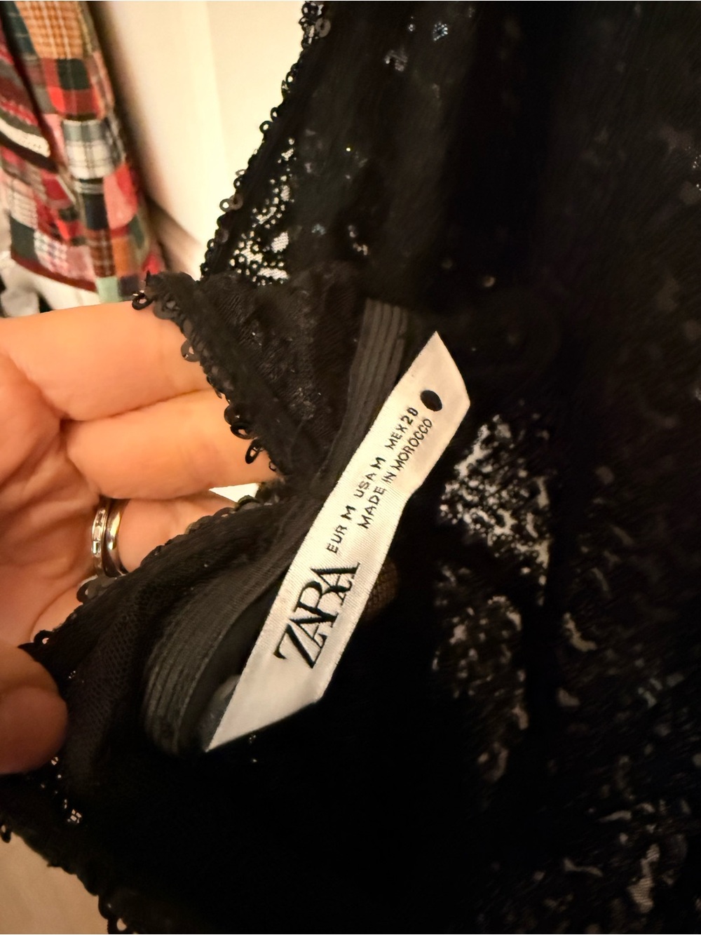 Zara Black Sequin Maxi Dress with Long Sleeves - Picture 4 of 4